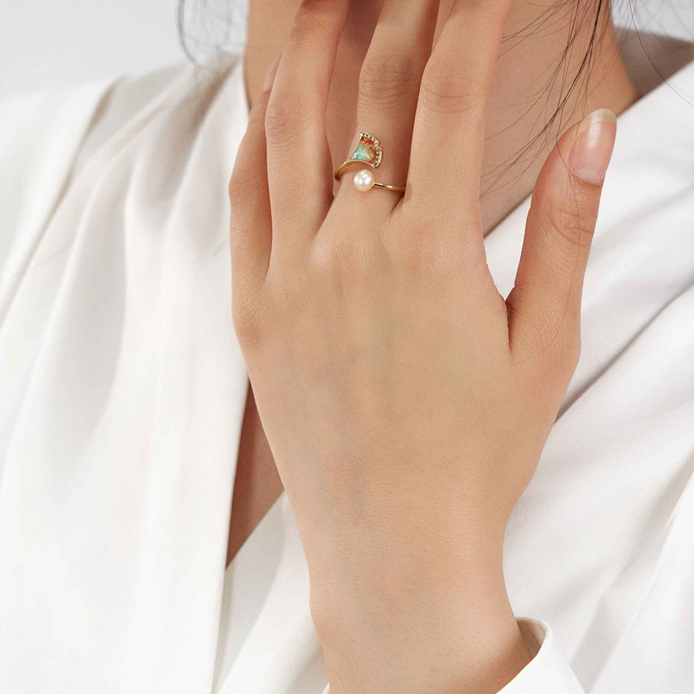 Dunhuang Ginkgo Leaf Ring