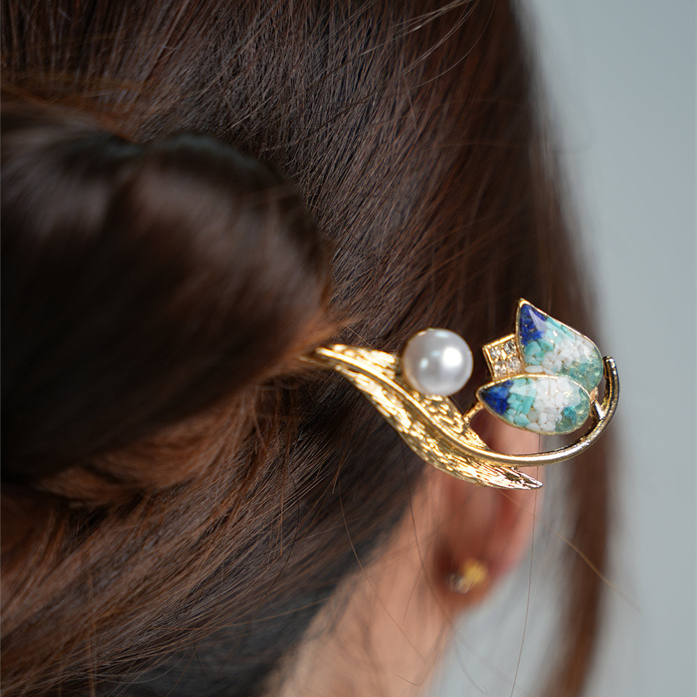 Tulip Hair Stick——Elegant Hair Accessory for Bun Hairstyles