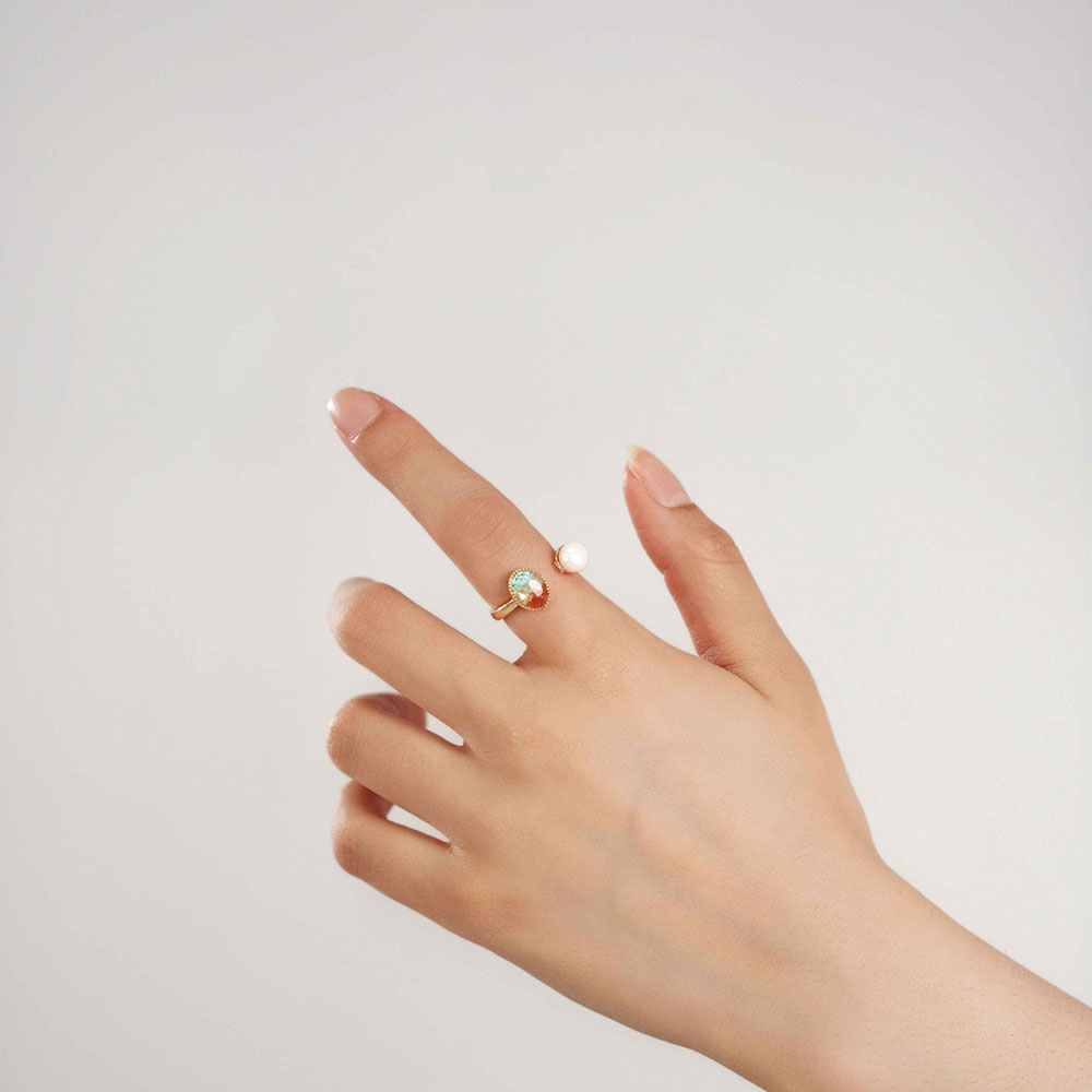 Oval Pearl Ring – Dunhuang Color Series