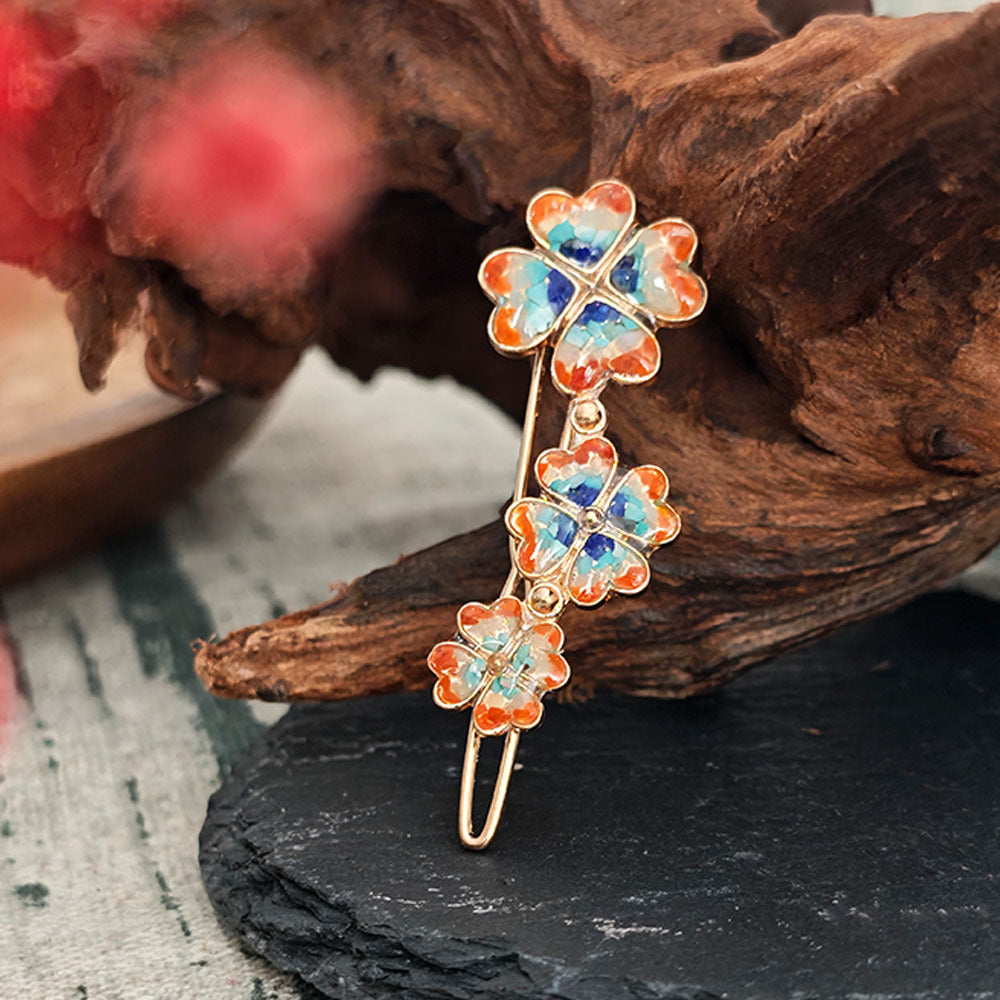 Dunhuang-style Four-Leaf Clover Hair Clip