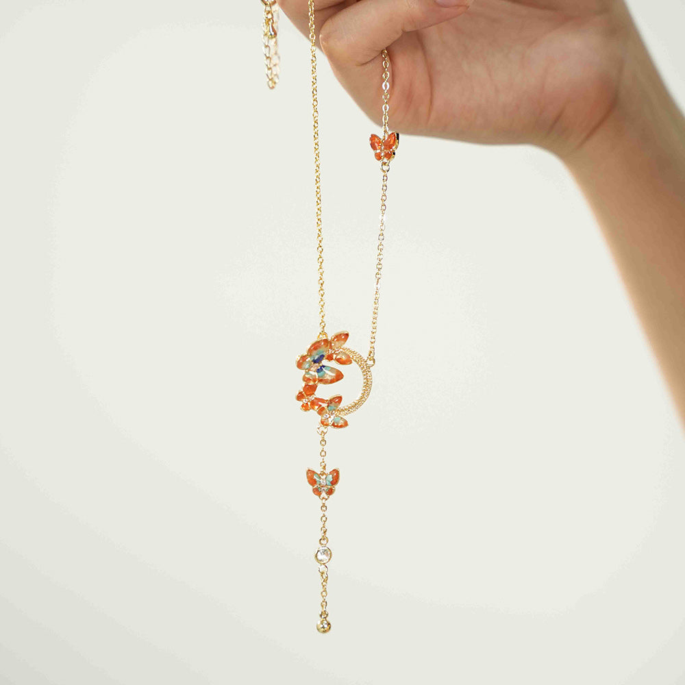 Butterfly Necklace – Dunhuang Red