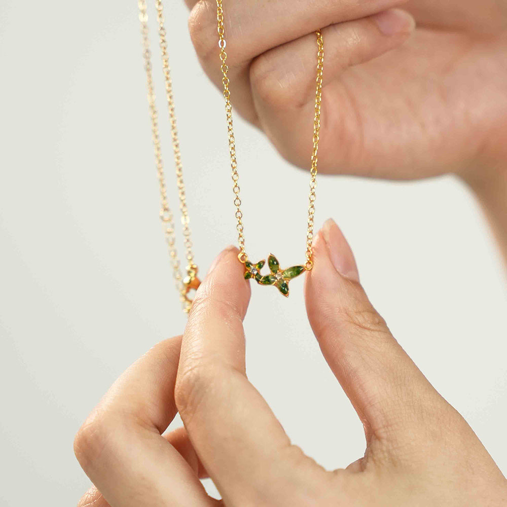 Emerald Green Osmanthus Necklace