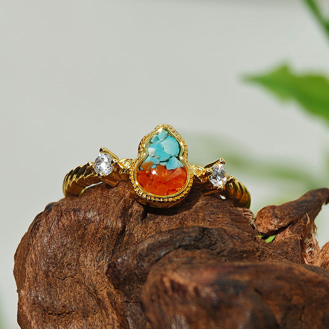 Dunhuang-Colored Gourd Ring