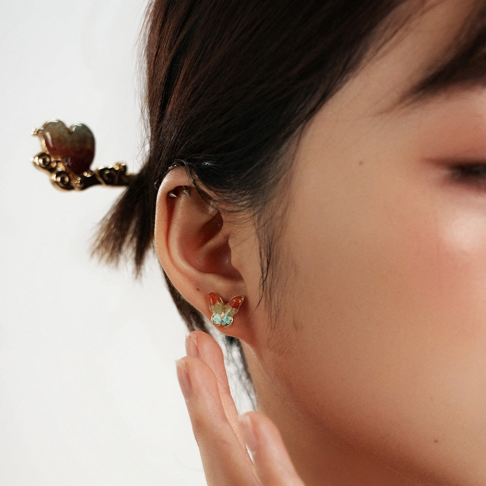 Small Butterfly Stud Earrings – Dunhuang Series