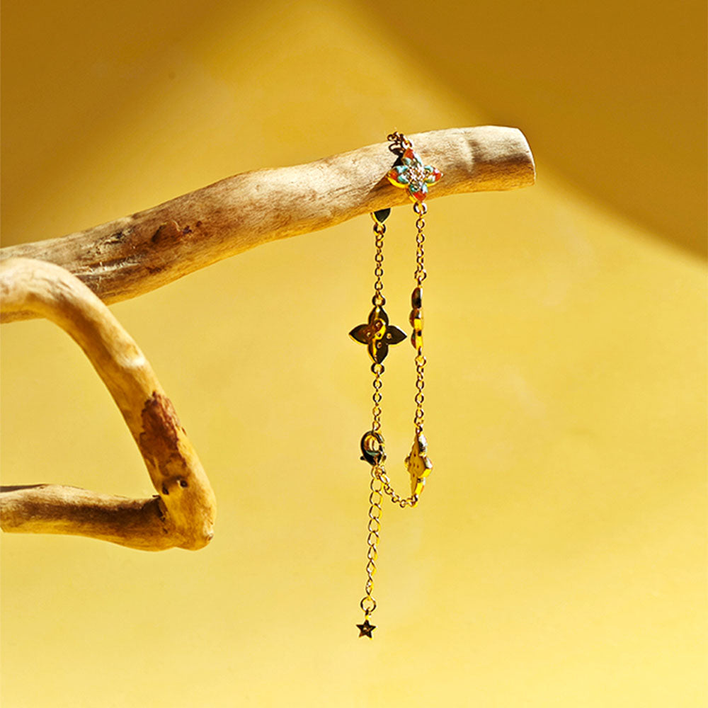 Bracelet – Angular Four-Leaf Clover, Dunhuang Color Series