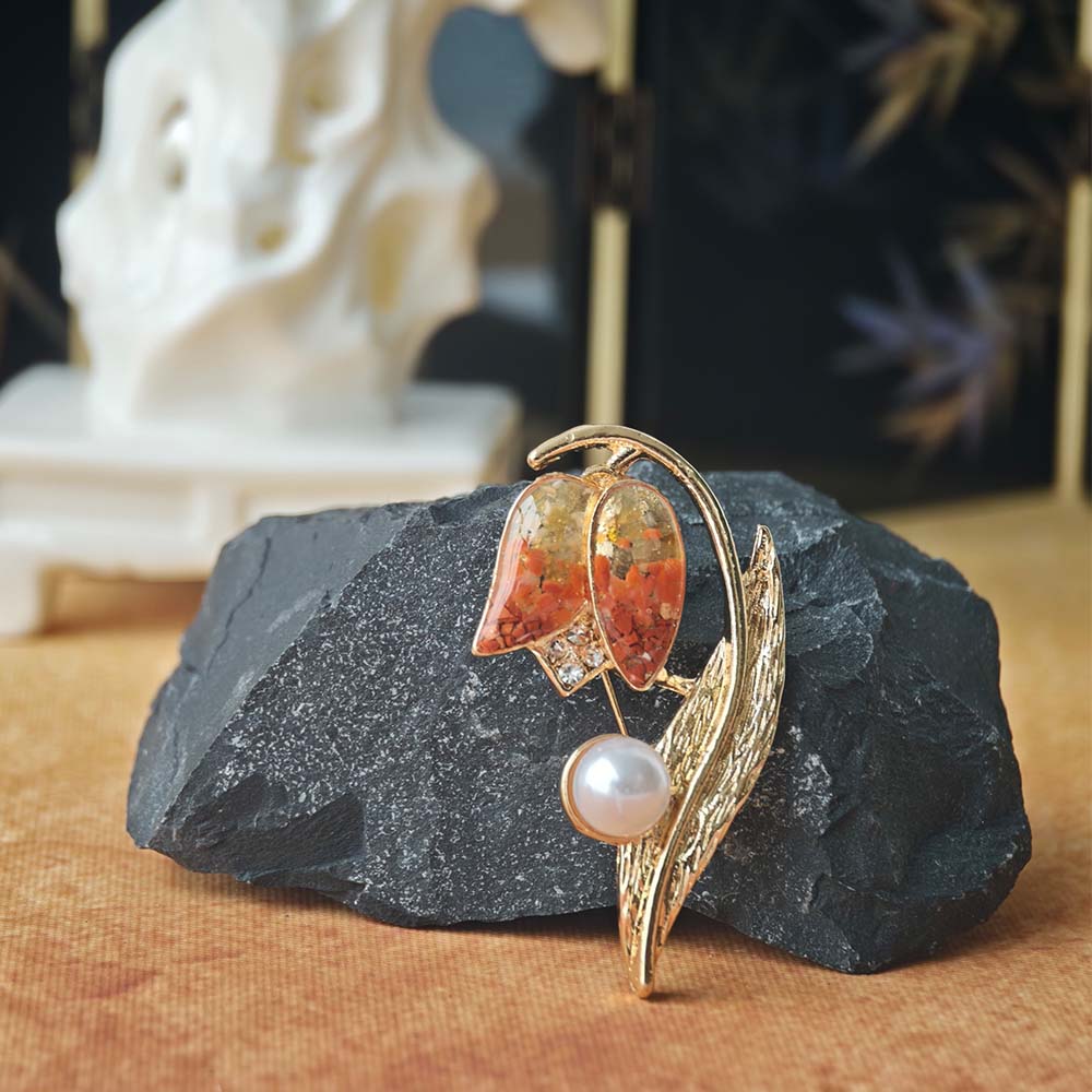 Red Tulip Brooch