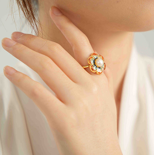 South Red Baoxiang Flower Ring – Dunhuang Red
