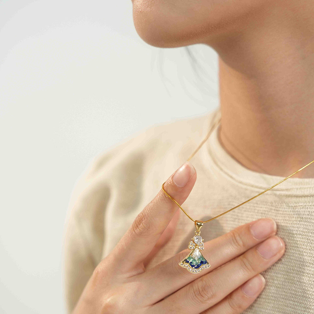 Bell Necklace – Blue & White Series