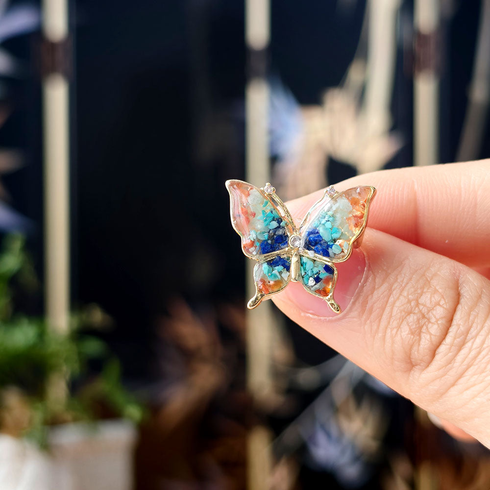Dunhuang-Colored Butterfly Brooch