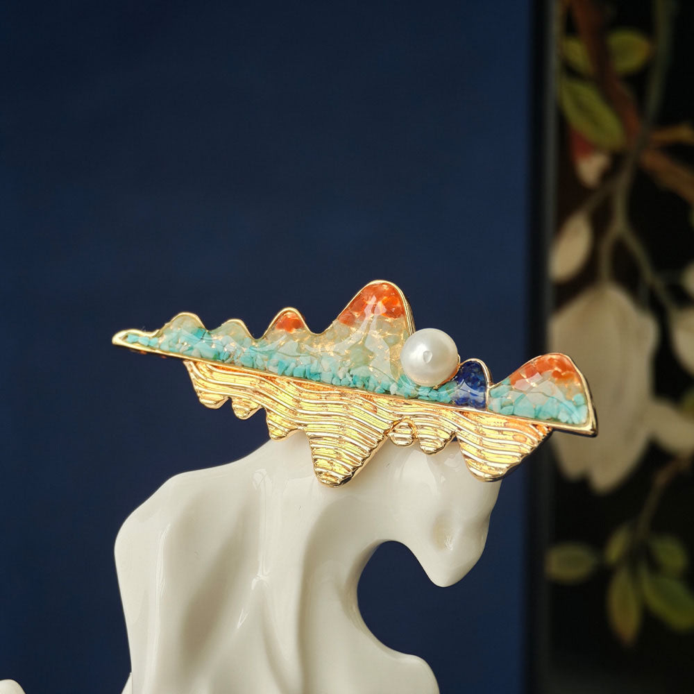 Dunhuang Landscape Reflection Brooch