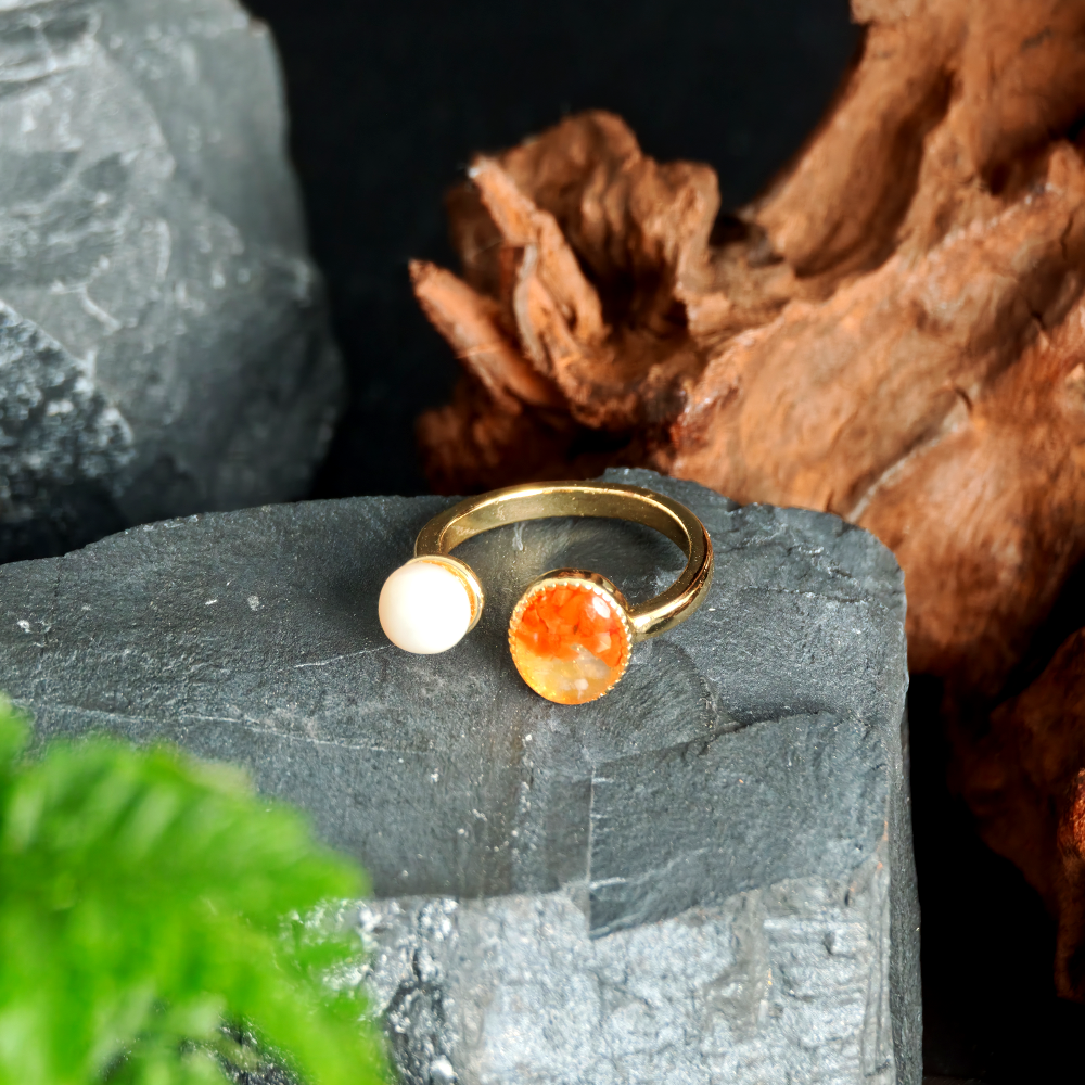 Oval Pearl Ring – Red & Prosperous Series