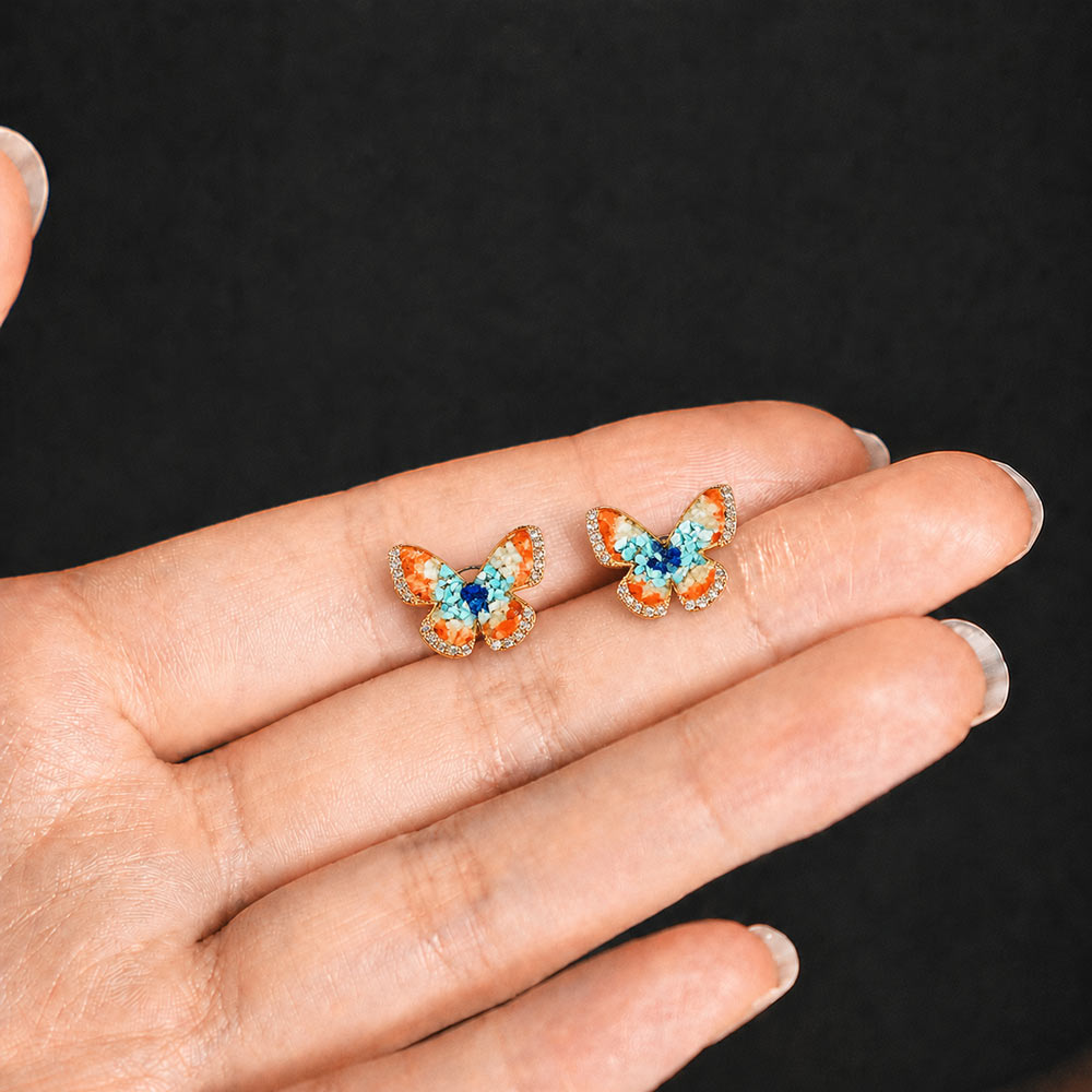Butterfly Stud Earrings – Dunhuang Color