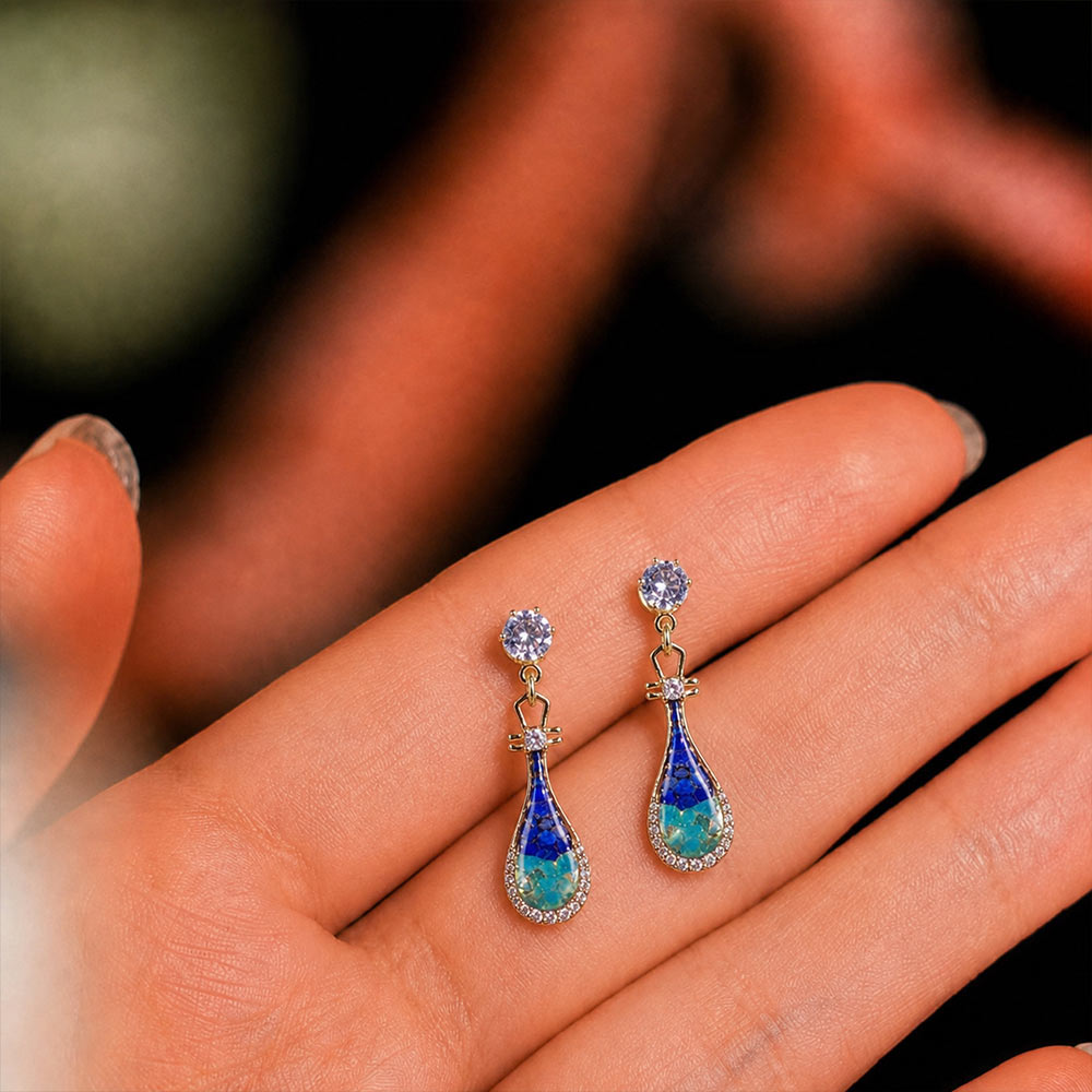 Earrings – Pipa, Royal Blue Gradient Series