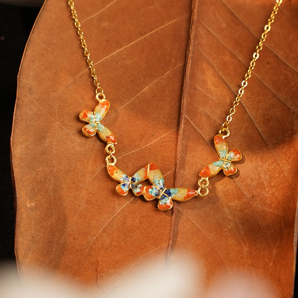 Necklace – Butterfly, Dunhuang Red