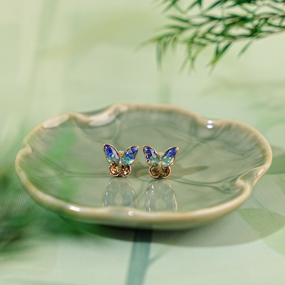Lapis Blue Little Butterfly Earrings