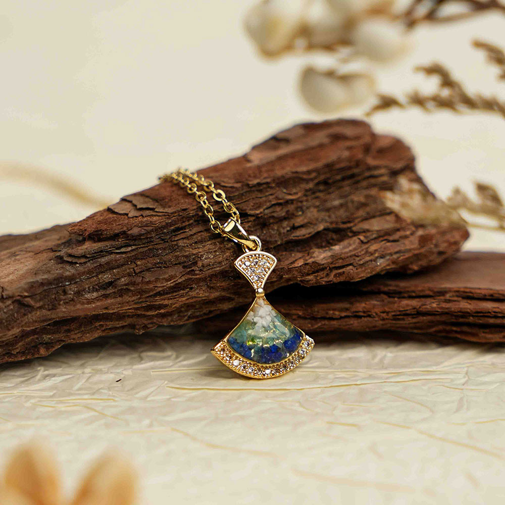 Necklace – Bell B, Blue & White Style
