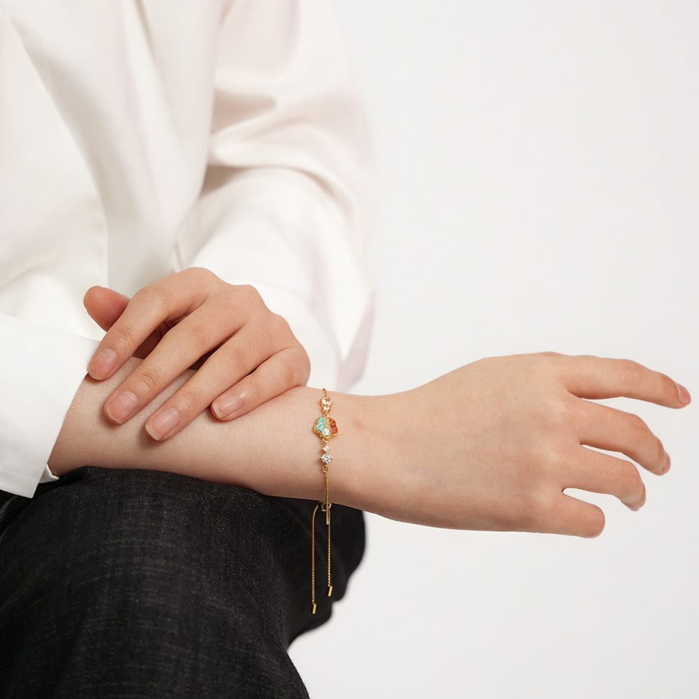 Dainty Adjustable Plum Blossom Bracelet