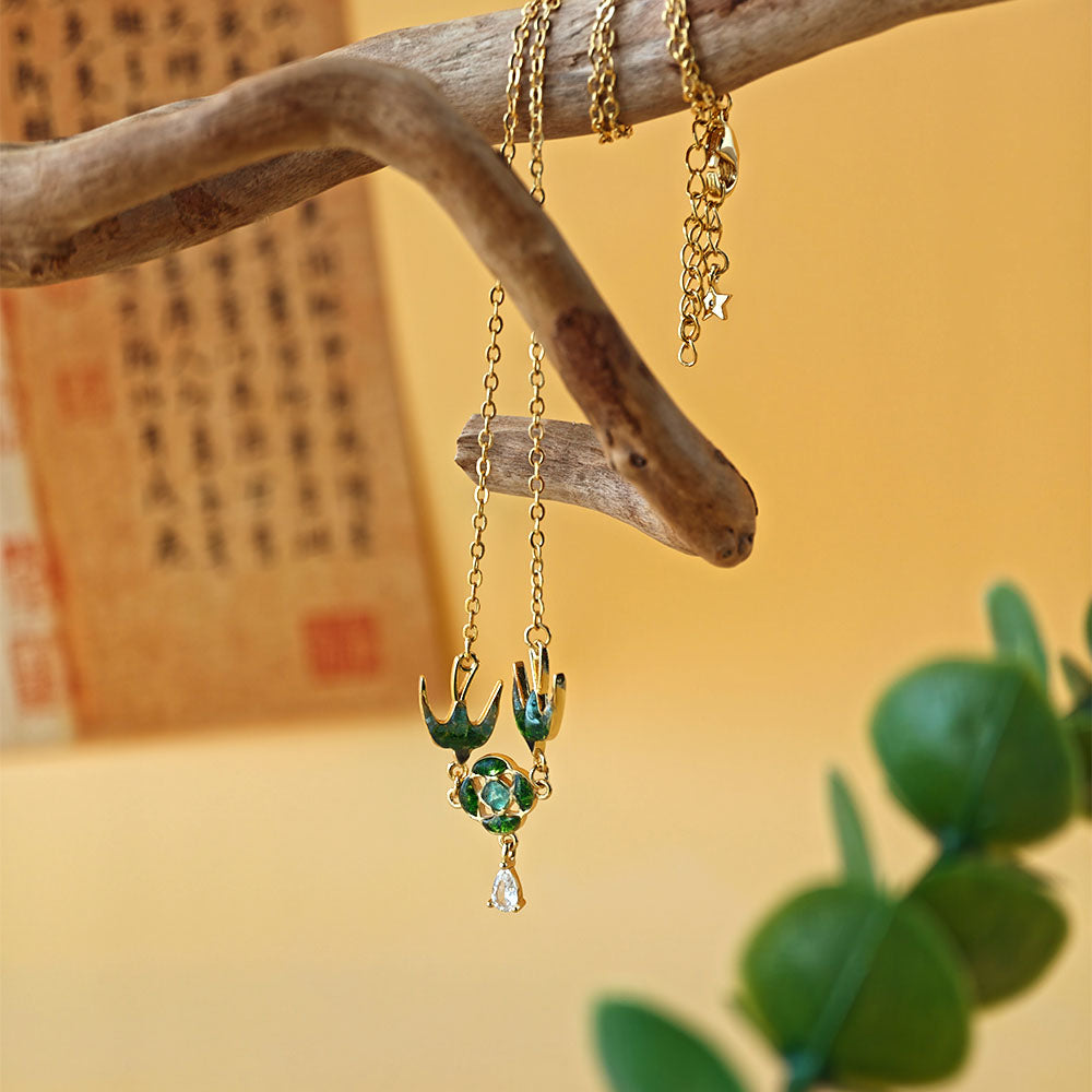 Necklace – Swallow & Blossom Design
