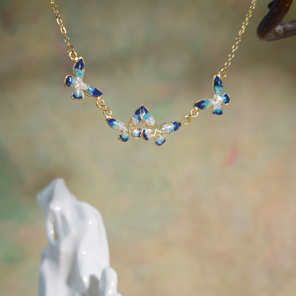 Rectangular Pendant – Blue & White Style