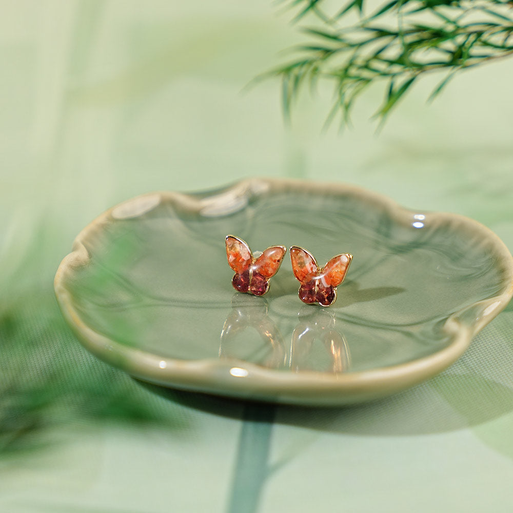 Butterfly Earrings Red Prosperity Series