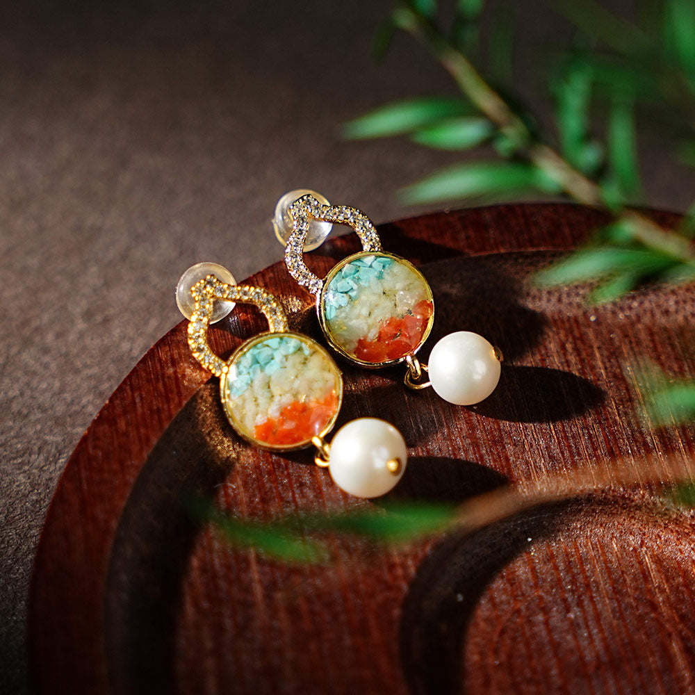 Dunhuang Red Gourd Earrings