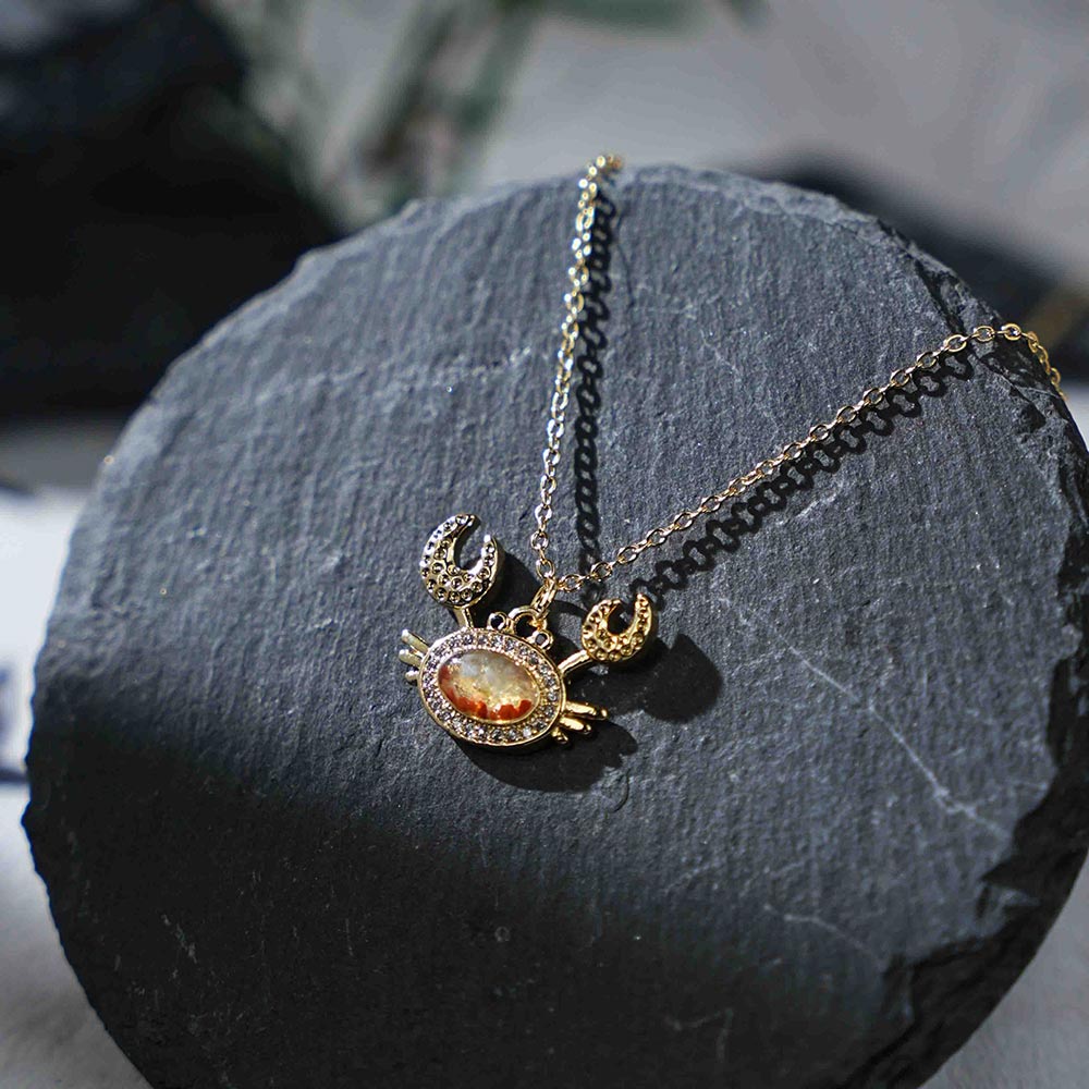 Necklace – Crab, Prosperous Red