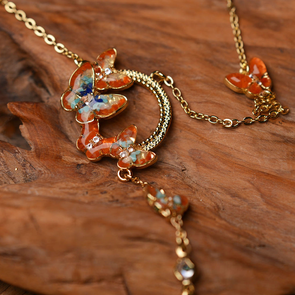 Butterfly Necklace – Dunhuang Red