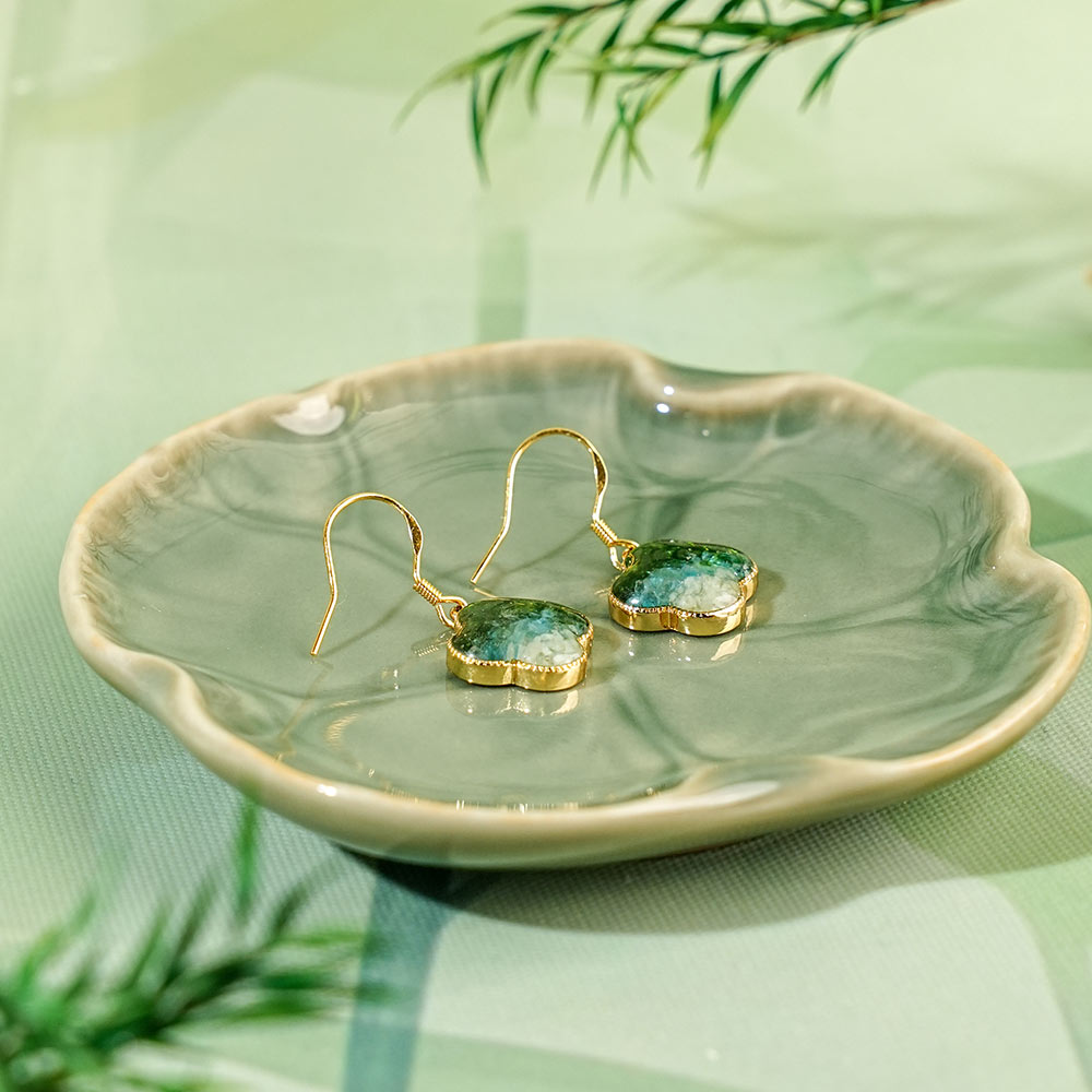 Studs – Four-Leaf Clover, Emerald Green