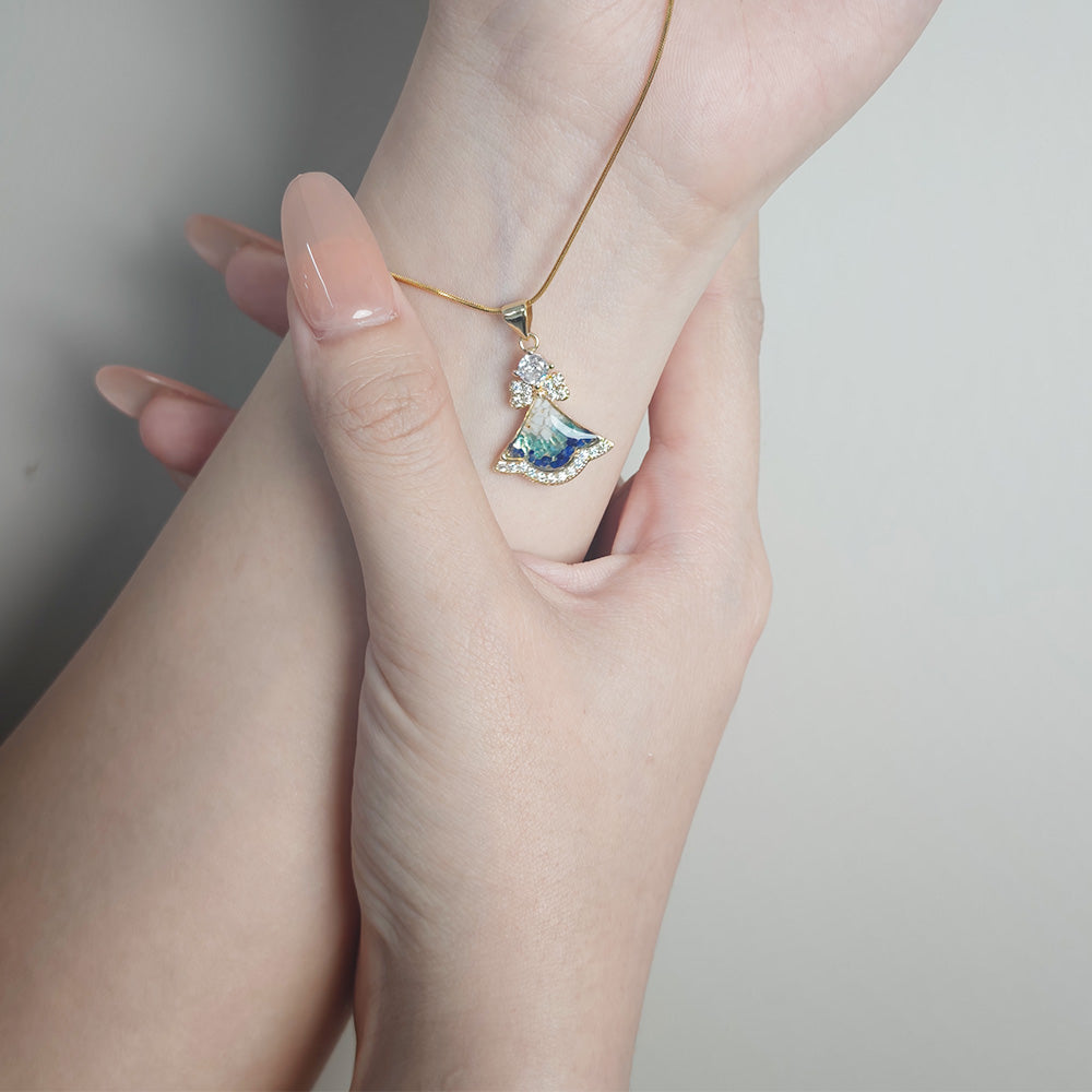 Bell Necklace – Blue & White Series