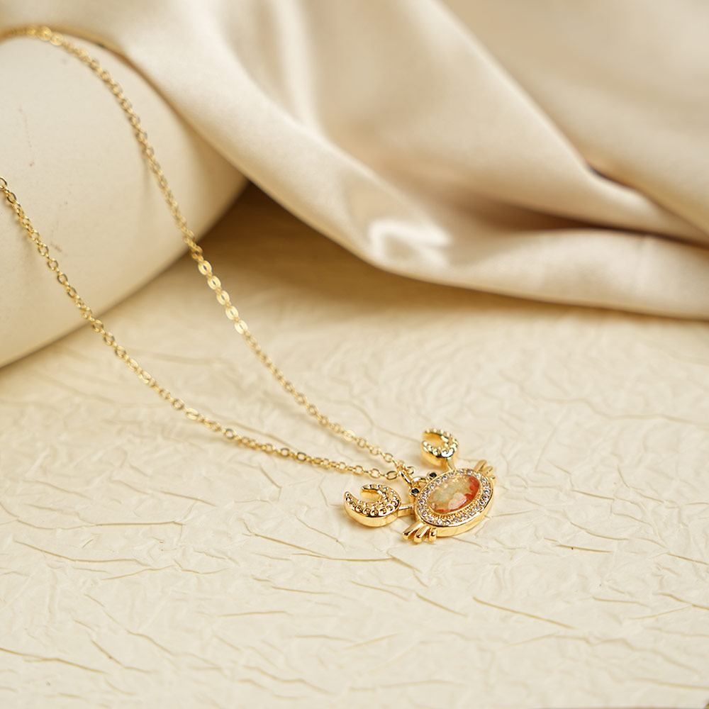 Necklace – Crab, Prosperous Red