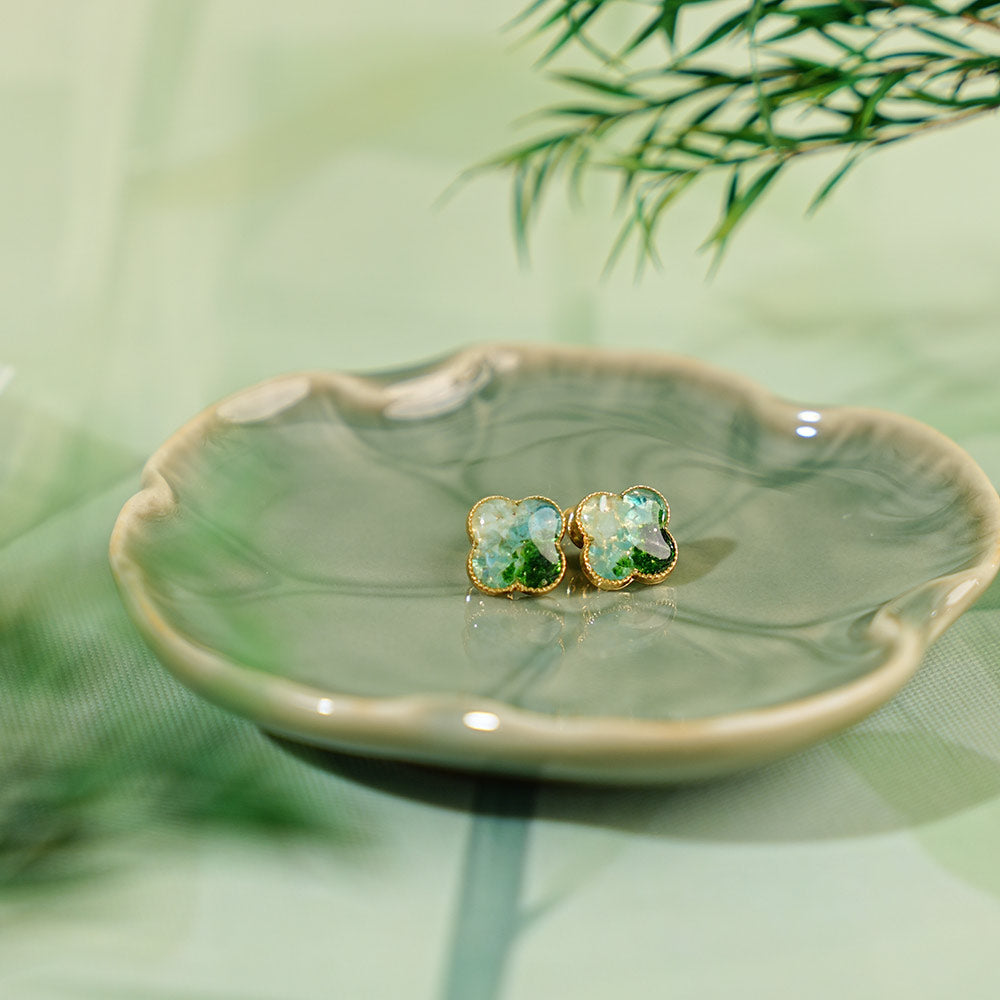 Earrings – Clover, Royal Blue