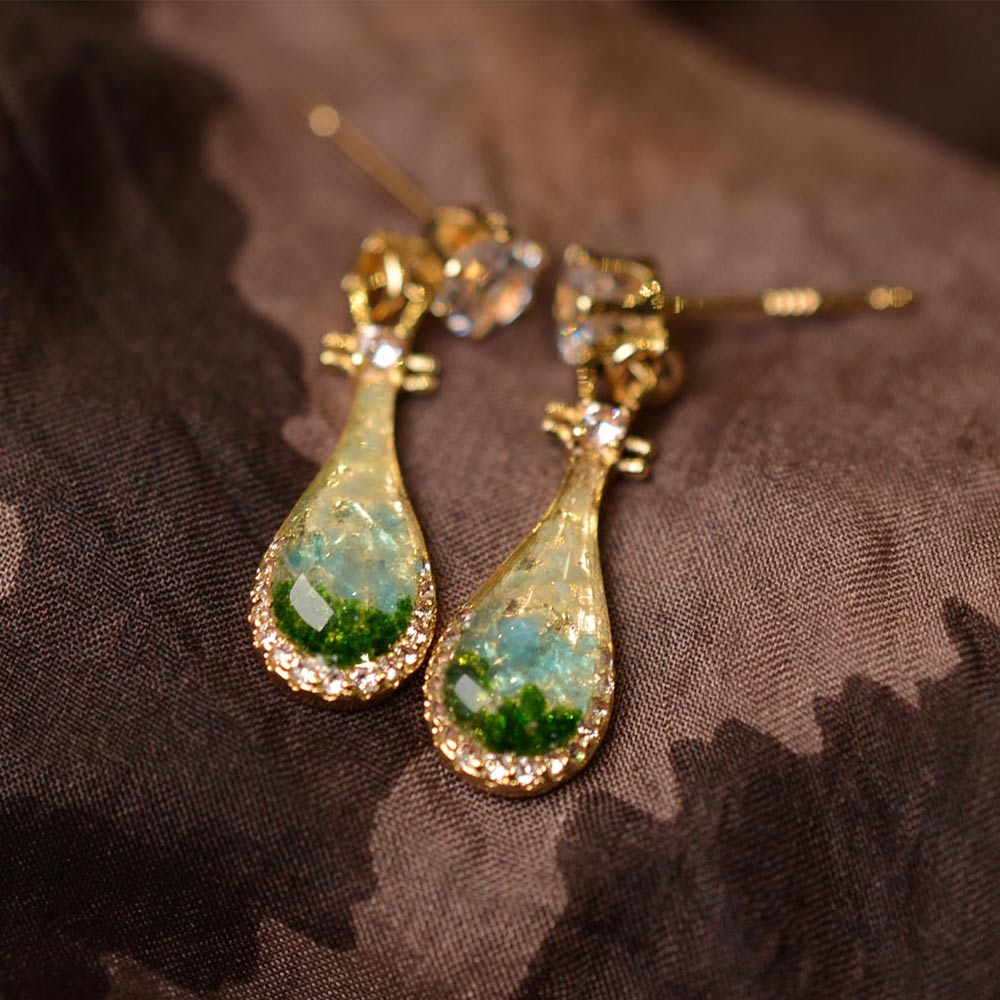 Earrings – Pipa, Jade Green Series
