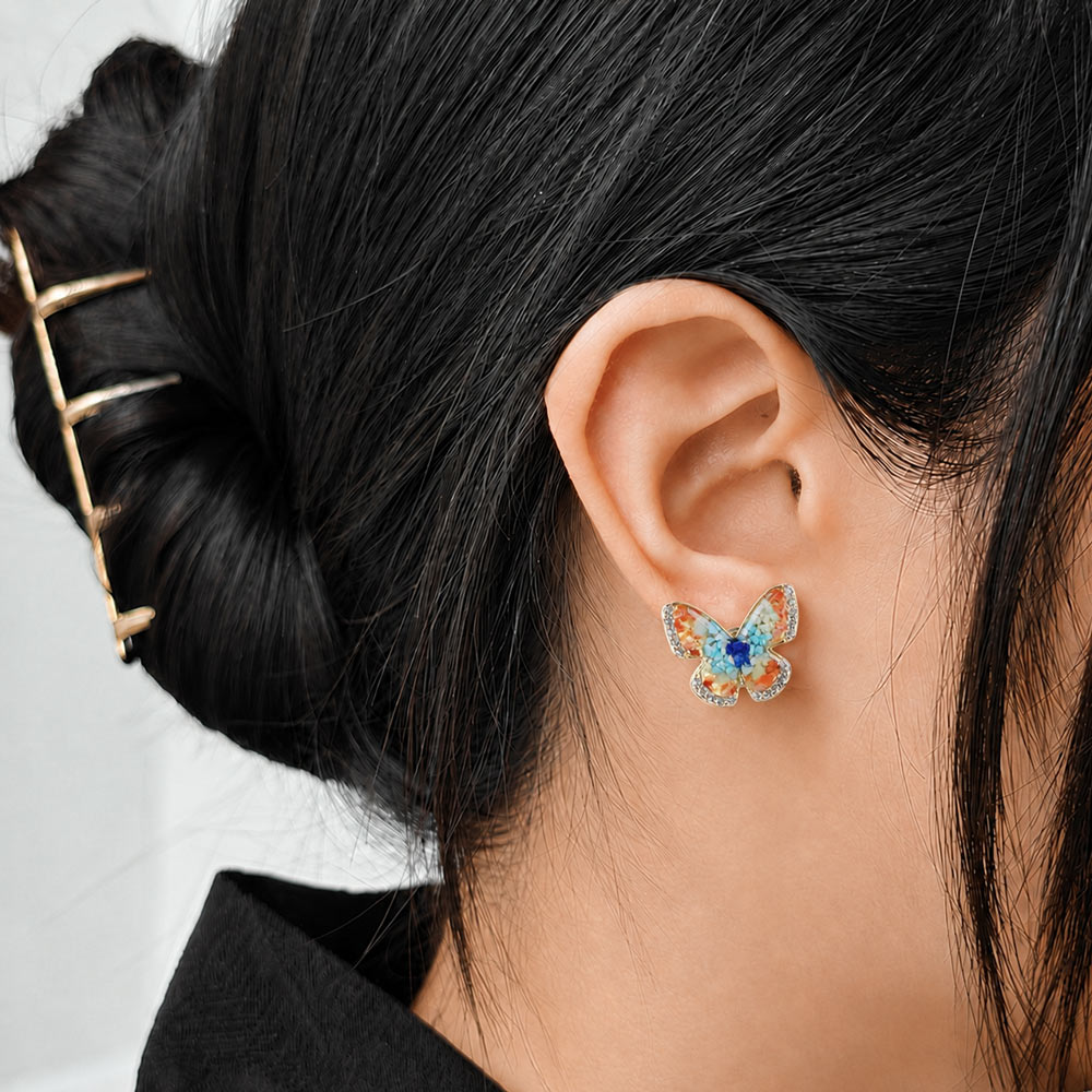 Butterfly Romance Butterfly Stud Earrings + Necklace Set