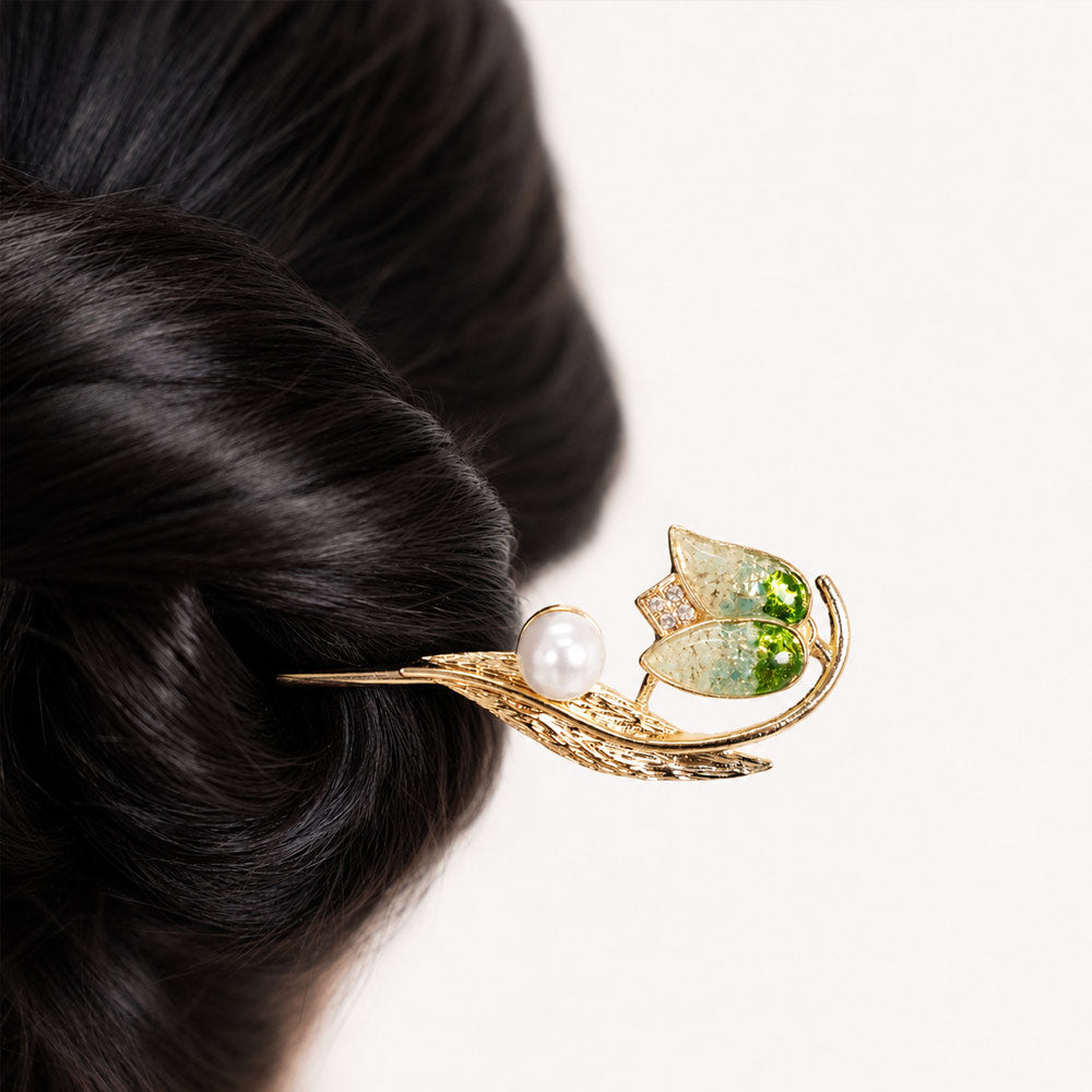 Tulip Hair Stick——Elegant Hair Accessory for Bun Hairstyles