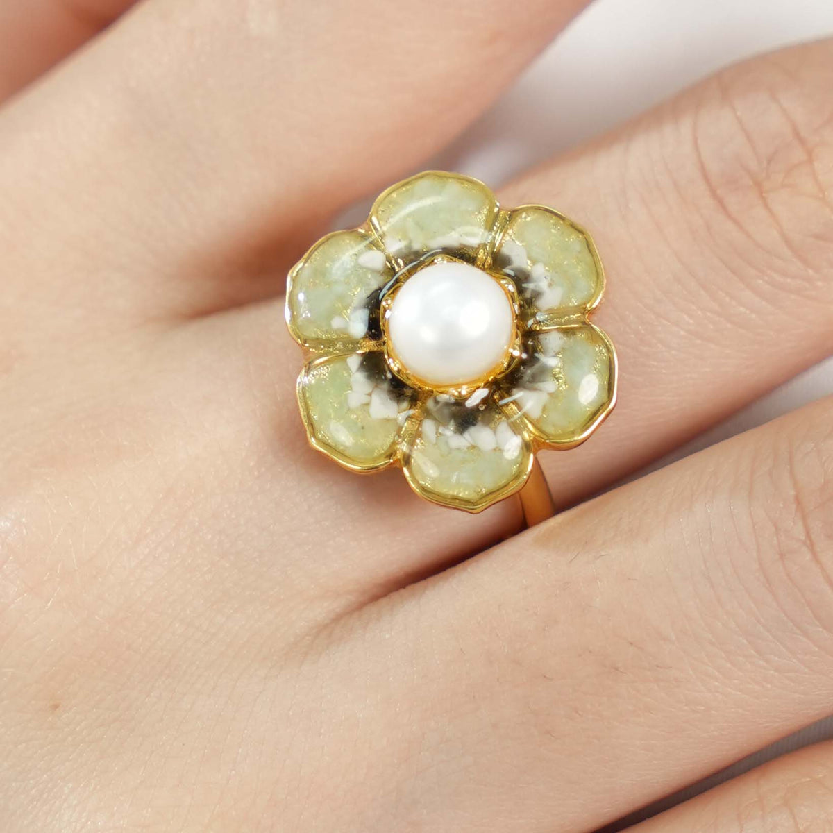 Dunhuang Baoxiang Flower Blue Ring
