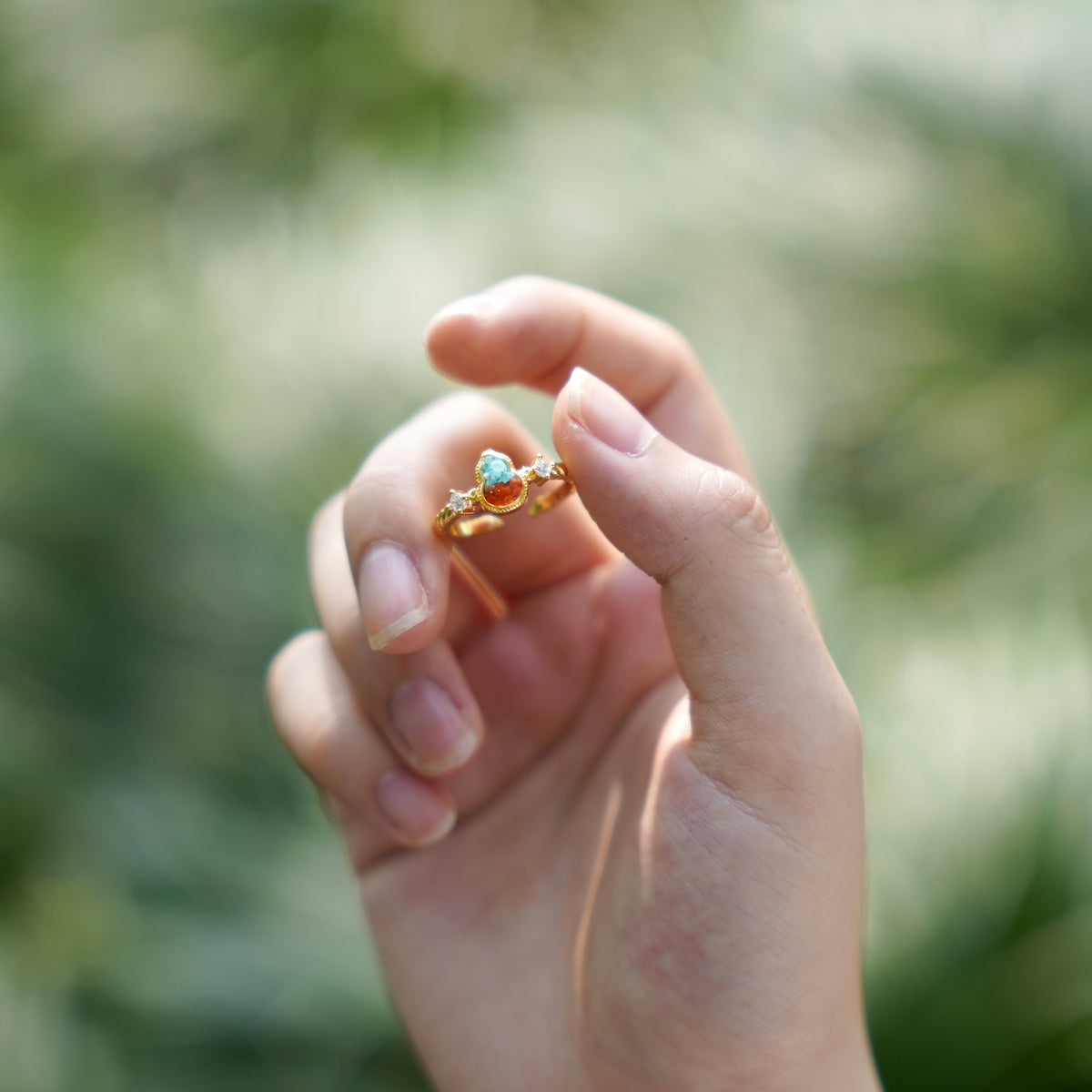 Dunhuang-Colored Gourd Ring