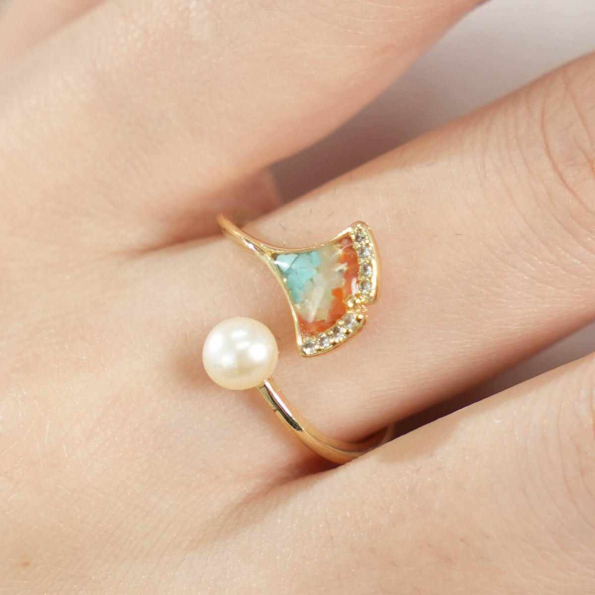 Dunhuang Ginkgo Leaf Ring