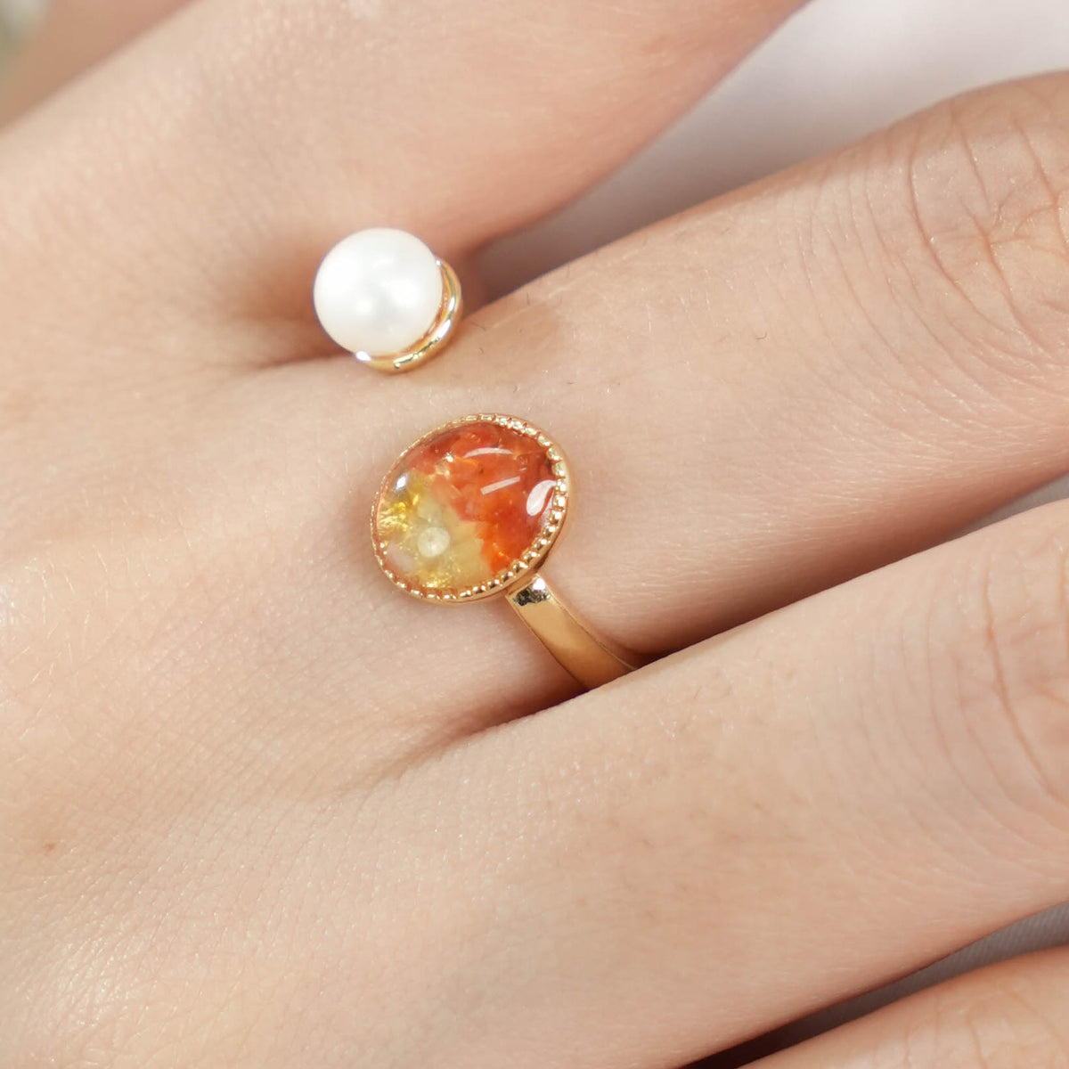 Oval Pearl Ring – Red & Prosperous Series