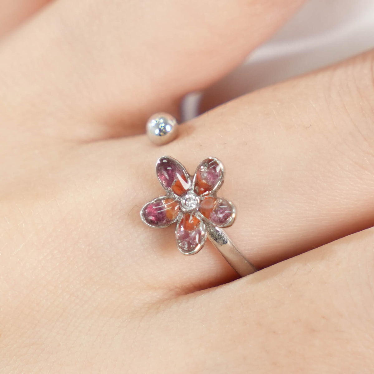 Silver Ring – Plum Daisy
