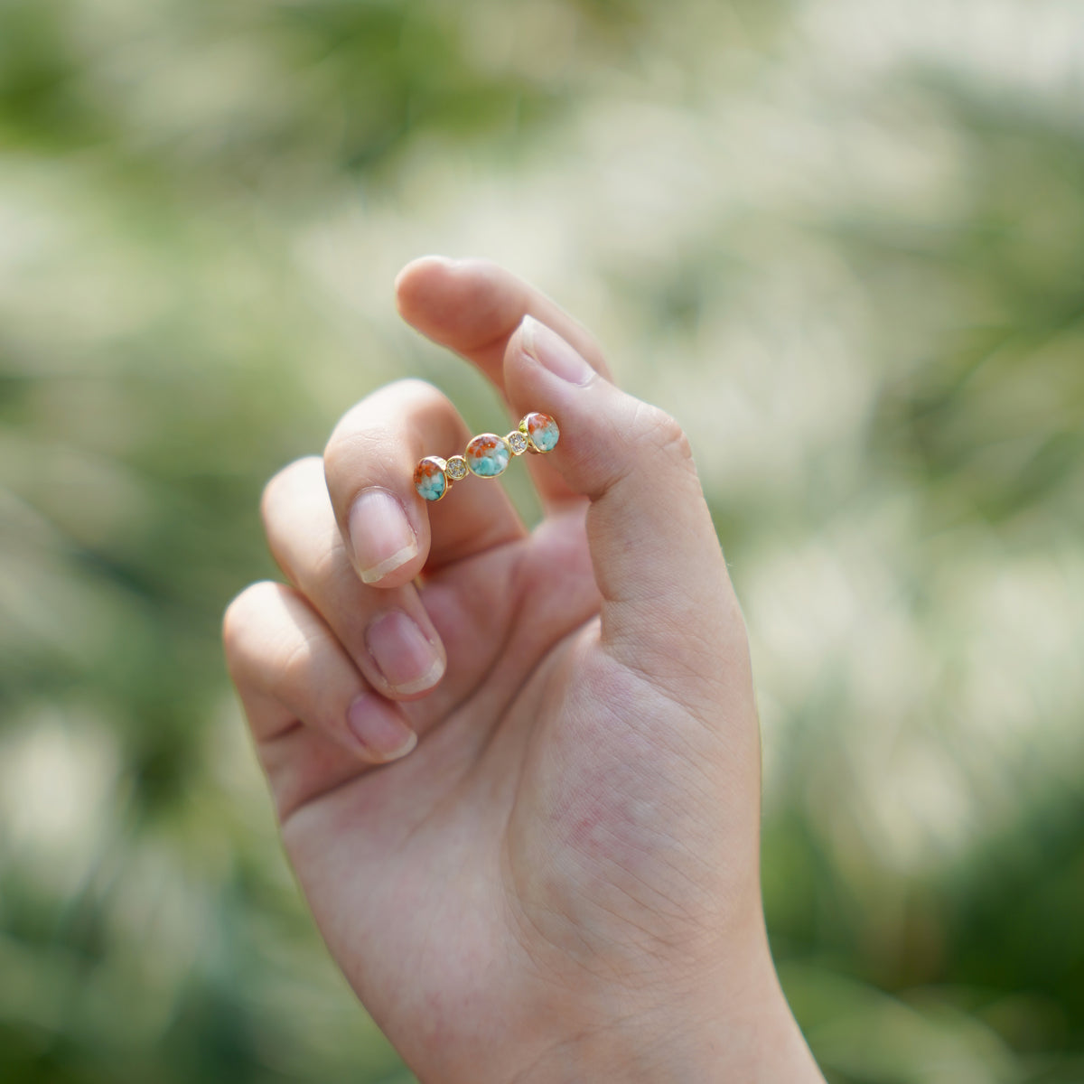 Round Bead Ring – B Style, Dunhuang Red Series