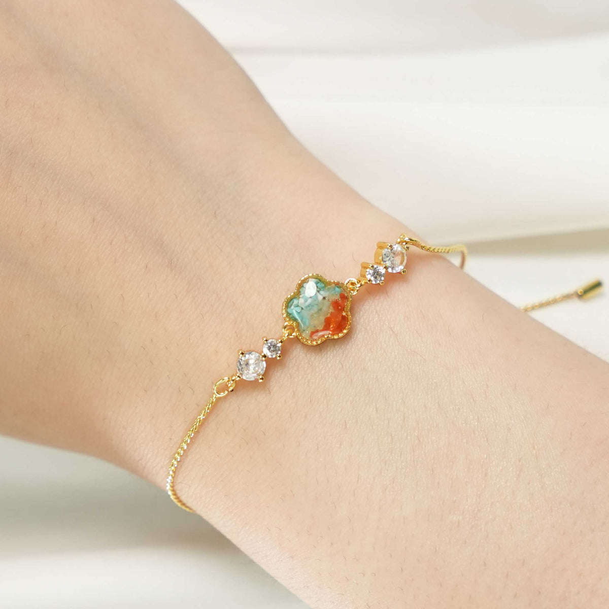 Dainty Adjustable Plum Blossom Bracelet