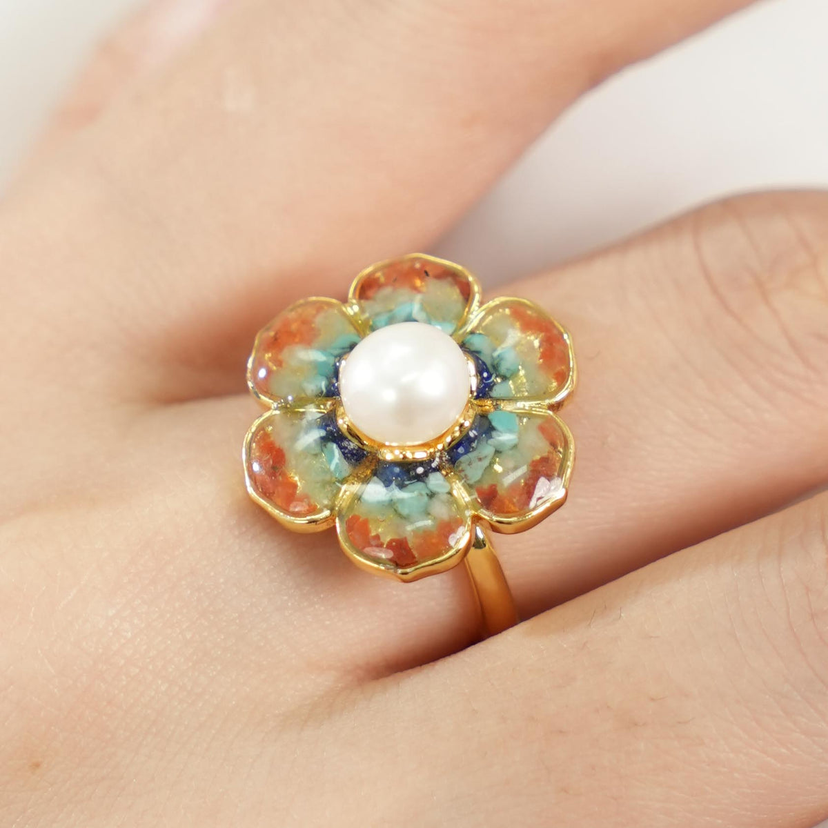 South Red Baoxiang Flower Ring – Dunhuang Red