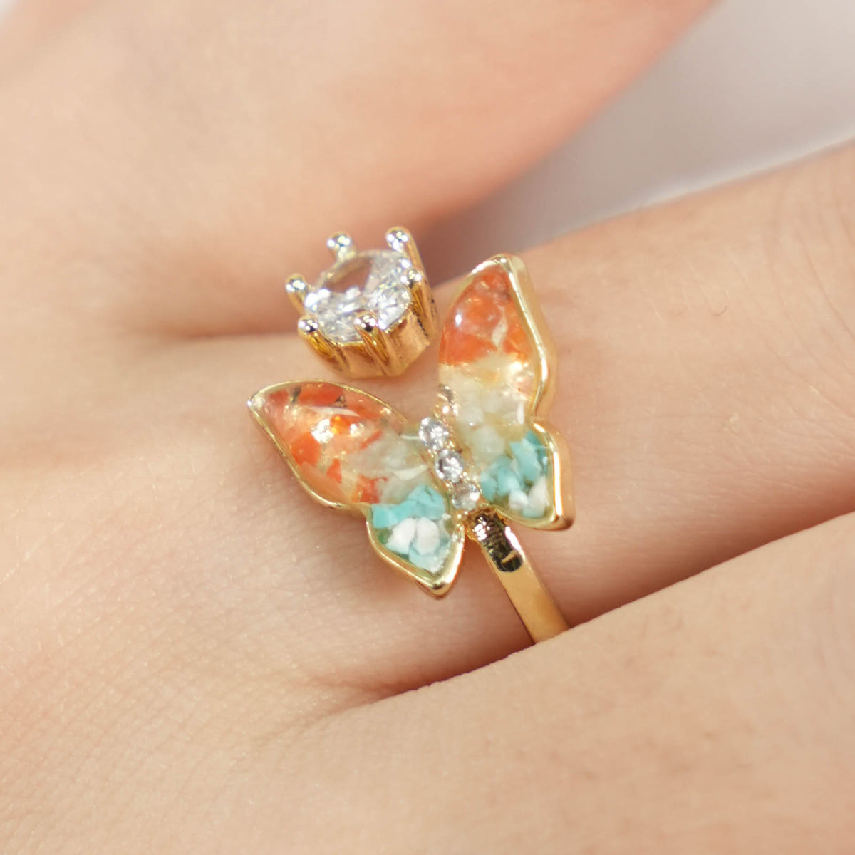 Dunhuang Color Butterfly Ring