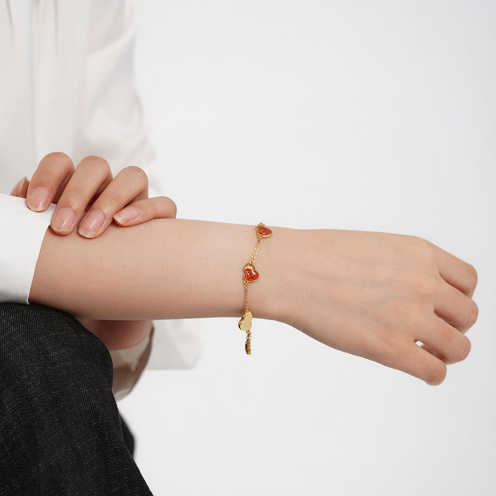 Gourd Bracelet – Prosperous Red Series