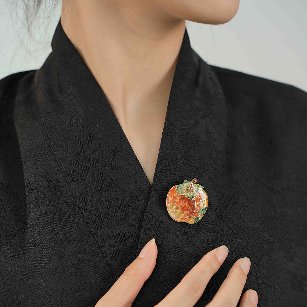 Brooch – Prosperous Persimmon