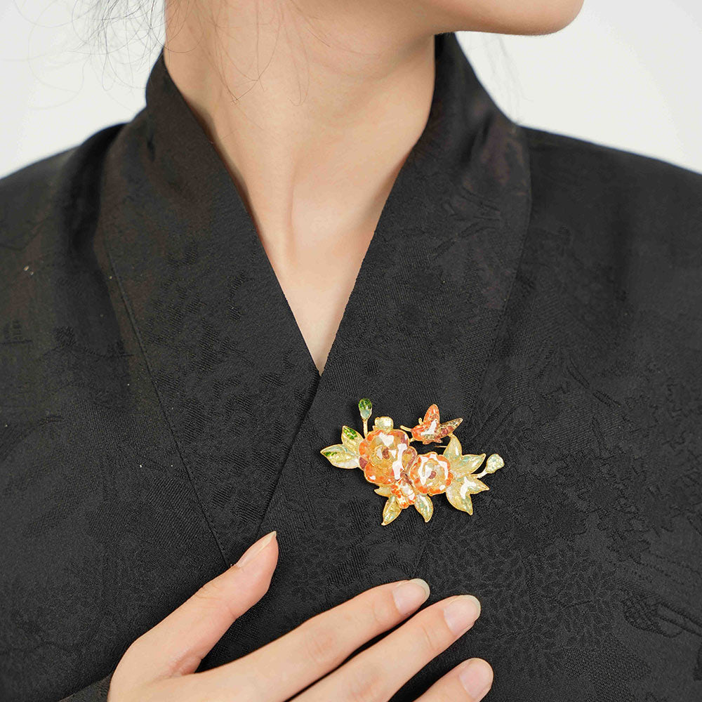 Peony Brooch – Prosperity Bloom