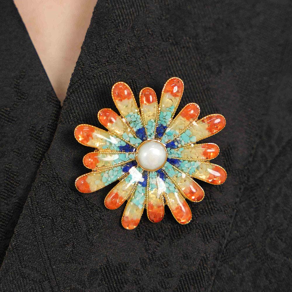 Dunhuang Chrysanthemum Brooch