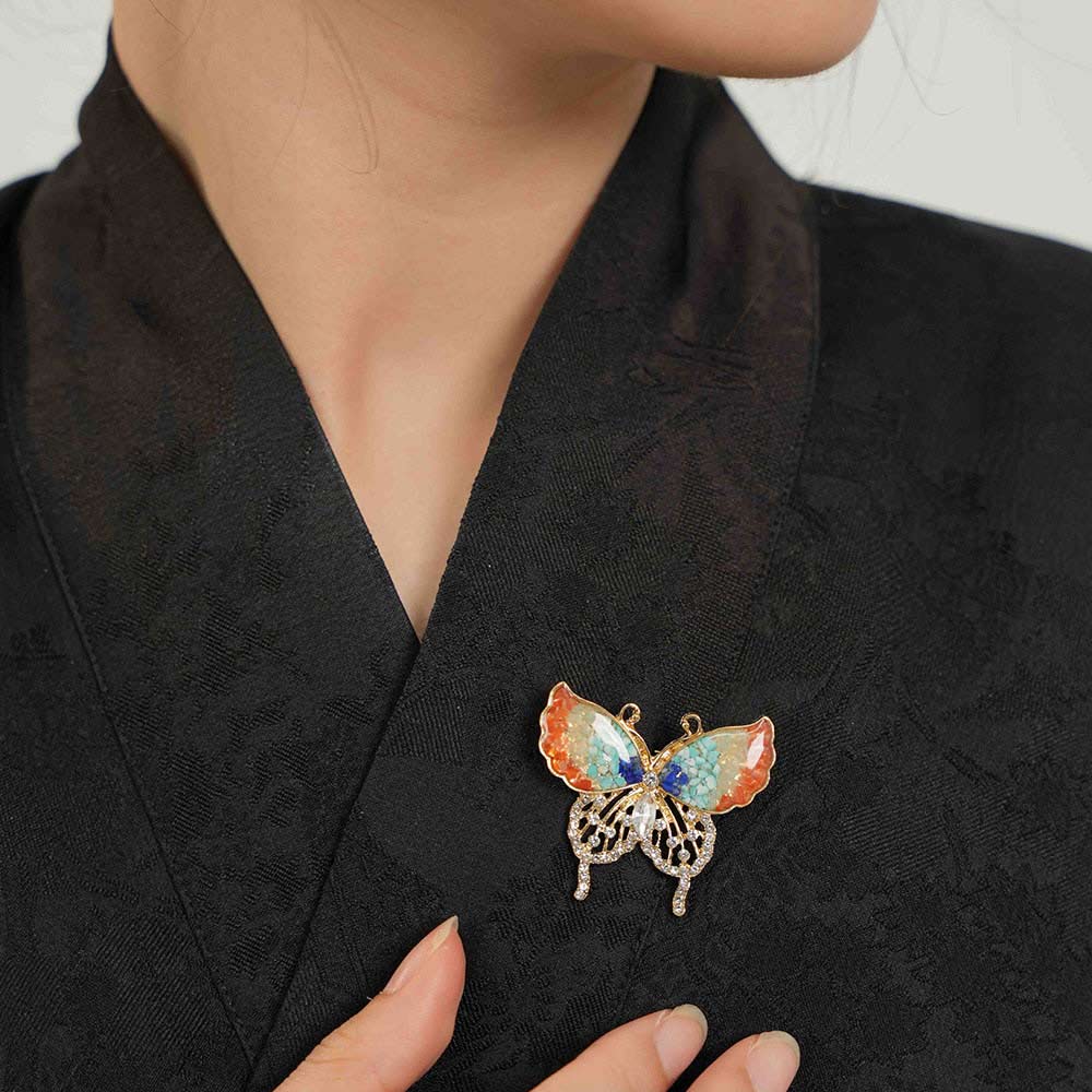 Dunhuang Style Butterfly Brooch