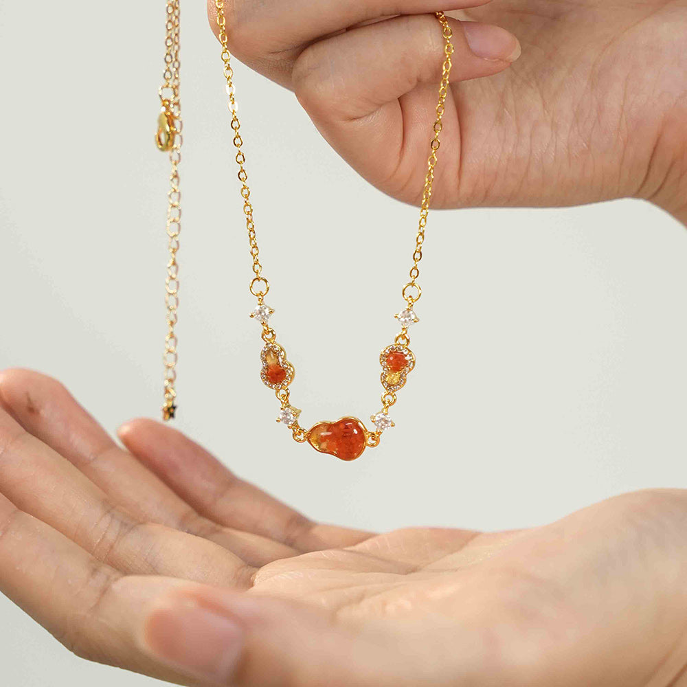 Necklace – Gourd B, Prosperous Red