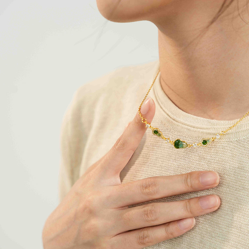 Necklace – Gourd B, Jade Green